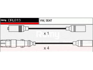 DELCO REMY DRL613 uždegimo laido komplektas 
 Kibirkšties / kaitinamasis uždegimas -> Uždegimo laidai/jungtys
N100502.02, N100502.04, N100502.05
