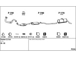 FENNO PE204 išmetimo sistema 
 Išmetimo sistema -> Išmetimo sistema, visa