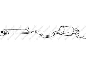 BOSAL 287-267 galinis duslintuvas 
 Išmetimo sistema -> Duslintuvas
46 400 841, 46 447 803, 7 750 502