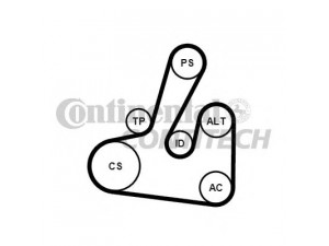 CONTITECH 6PK1705K2 V formos rumbuotas diržas, komplektas 
 Techninės priežiūros dalys -> Techninės priežiūros intervalai
