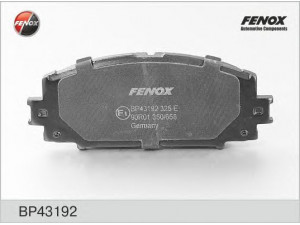 FENOX BP43192 stabdžių trinkelių rinkinys, diskinis stabdys 
 Techninės priežiūros dalys -> Papildomas remontas
0446552200, 0446552260, 446552200