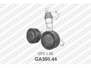 SNR GA350.44 įtempiklio skriemulys, V formos rumbuotas diržas 
 Diržinė pavara -> V formos rumbuotas diržas/komplektas -> Įtempiklio skriemulys
11 28 1 742 858