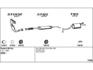 FENNO FI300 išmetimo sistema 
 Išmetimo sistema -> Išmetimo sistema, visa
