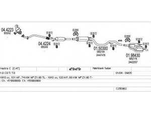 MTS C250982011623 išmetimo sistema 
 Išmetimo sistema -> Išmetimo sistema, visa