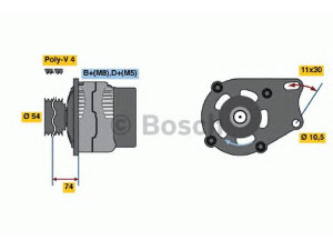 BOSCH 0 986 048 630 kintamosios srovės generatorius 
 Elektros įranga -> Kint. sr. generatorius/dalys -> Kintamosios srovės generatorius
46231692, 46437412, 46765842, 46437412