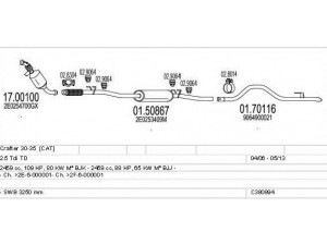MTS C380894023145 išmetimo sistema 
 Išmetimo sistema -> Išmetimo sistema, visa