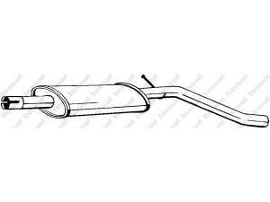 BOSAL 148-005 vidurinis duslintuvas 
 Išmetimo sistema -> Duslintuvas
46 756 797