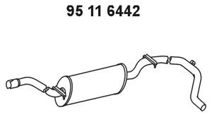 EBERSPÄCHER 95 11 6442 galinis duslintuvas 
 Išmetimo sistema -> Duslintuvas
147.253.609
