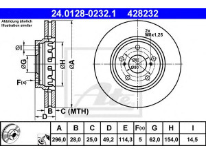 ATE 24.0128-0232.1 stabdžių diskas 
 Dviratė transporto priemonės -> Stabdžių sistema -> Stabdžių diskai / priedai
43512-28190