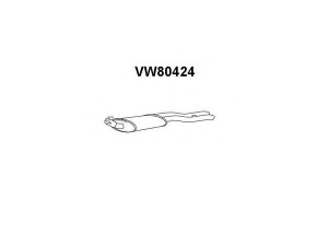 VENEPORTE VW80424 galinis duslintuvas 
 Išmetimo sistema -> Duslintuvas
1H9253609M