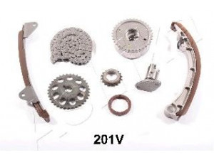 ASHIKA KCK201V pavaros grandinės komplektas 
 Variklis -> Variklio uždegimo laiko reguliavimo kontrolė -> Sinchronizavimo grandinė/įtempiklis/kreiptuvas -> Pavaros grandinės komplektas
13506-22030, 13521-22020, 13523-22020