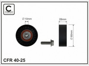 CAFFARO 40-25 kreipiantysis skriemulys, V formos rumbuotas diržas 
 Diržinė pavara -> V formos rumbuotas diržas/komplektas -> Laisvasis/kreipiamasis skriemulys
11281731838, 11281731858, 1731838