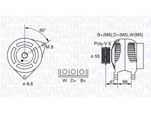 MAGNETI MARELLI 063341345010 kintamosios srovės generatorius 
 Elektros įranga -> Kint. sr. generatorius/dalys -> Kintamosios srovės generatorius
SA049, 5029905, 54022521, 6917885