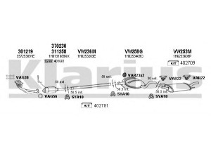 KLARIUS 930857U išmetimo sistema 
 Išmetimo sistema -> Išmetimo sistema, visa