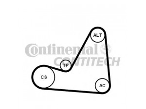 CONTITECH 6PK1070K3 V formos rumbuotas diržas, komplektas 
 Techninės priežiūros dalys -> Techninės priežiūros intervalai