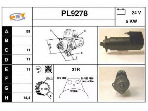 SNRA PL9278 starteris