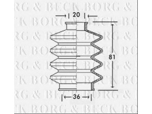 BORG & BECK BCB2423 gofruotoji membrana, kardaninis velenas 
 Ratų pavara -> Gofruotoji membrana