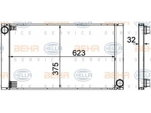 HELLA 8MK 376 753-581 radiatorius, variklio aušinimas 
 Aušinimo sistema -> Radiatorius/alyvos aušintuvas -> Radiatorius/dalys
17 11 7 795 879, 7 795 879