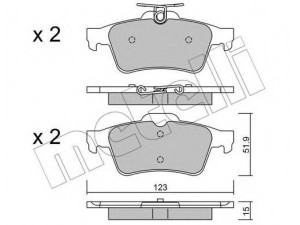 METELLI 22-0337-3 stabdžių trinkelių rinkinys, diskinis stabdys 
 Techninės priežiūros dalys -> Papildomas remontas
1809458, AV61-2M008-AD, AV612M008AD
