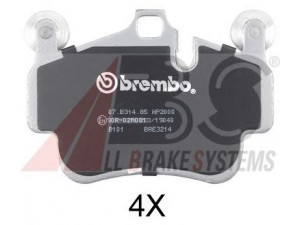 A.B.S. 37694S stabdžių trinkelių rinkinys, diskinis stabdys 
 Techninės priežiūros dalys -> Papildomas remontas
997.351.939.04, 997.351.939.06