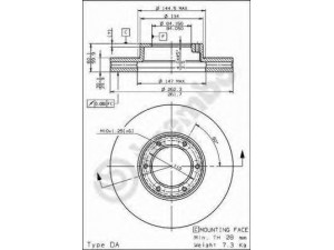 BREMBO 09.6807.10 stabdžių diskas
4351235160