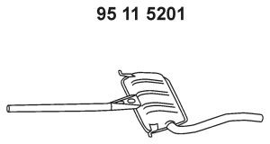EBERSPÄCHER 95 11 5201 vidurinis duslintuvas 
 Išmetimo sistema -> Duslintuvas
4B0.253.409 BP