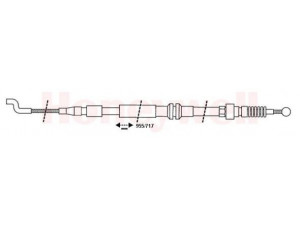 BENDIX 432812B trosas, stovėjimo stabdys 
 Stabdžių sistema -> Valdymo svirtys/trosai
7D0609701A, 7D0609701B, 7D0609701D