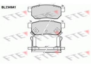 FTE BL2349A1 stabdžių trinkelių rinkinys, diskinis stabdys 
 Techninės priežiūros dalys -> Papildomas remontas
06022-SP8-000