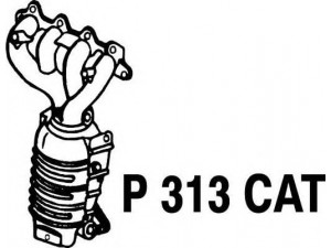 FENNO P313CAT katalizatoriaus keitiklis 
 Išmetimo sistema -> Katalizatoriaus keitiklis
BM91446H, 28950-4A100