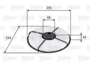 VALEO 585704 oro filtras 
 Filtrai -> Oro filtras
351, 1137586, 1480111100, 17801-10030