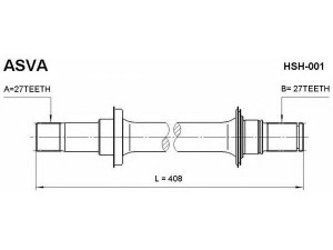 ASVA HSH-001 kardaninis velenas 
 Ratų pavara -> Kardaninis velenas
