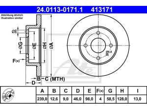 ATE 24.0113-0171.1 stabdžių diskas 
 Dviratė transporto priemonės -> Stabdžių sistema -> Stabdžių diskai / priedai
130474, 60501453
