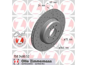 ZIMMERMANN 150.3480.52 stabdžių diskas 
 Dviratė transporto priemonės -> Stabdžių sistema -> Stabdžių diskai / priedai
3421 6 775 289