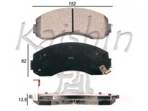 KAISHIN FK11204 stabdžių trinkelių rinkinys, diskinis stabdys 
 Techninės priežiūros dalys -> Papildomas remontas
0K60A3328Z, 0K60A3328ZA, 0K60B3328Z