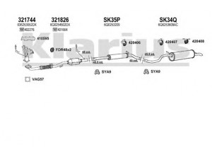 KLARIUS 931397U išmetimo sistema 
 Išmetimo sistema -> Išmetimo sistema, visa