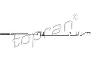 TOPRAN 501 097 trosas, stovėjimo stabdys 
 Stabdžių sistema -> Valdymo svirtys/trosai
1 156 436, 1 162 005, 3441 1 156 436