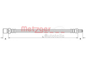 METZGER 4111380 stabdžių žarnelė 
 Stabdžių sistema -> Stabdžių žarnelės
50518954, 51851048, 51917837