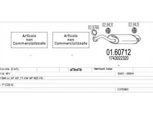 MTS C370093001770 išmetimo sistema 
 Išmetimo sistema -> Išmetimo sistema, visa