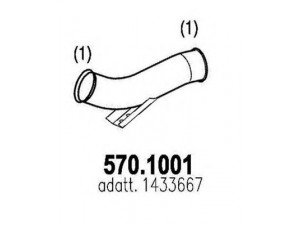 ASSO 570.1001 išleidimo kolektorius 
 Išmetimo sistema -> Išmetimo vamzdžiai
1433667
