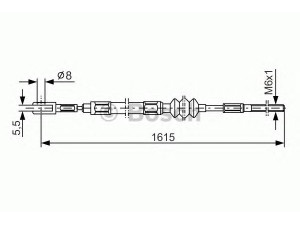 BOSCH 1 987 477 617 trosas, stovėjimo stabdys 
 Stabdžių sistema -> Valdymo svirtys/trosai
60521838