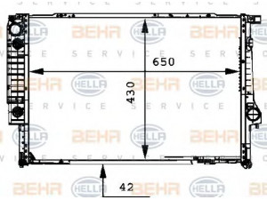 HELLA 8MK 376 712-134 radiatorius, variklio aušinimas
17 11 2 244 543, 2 244 543