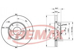 FREMAX BD-8012 stabdžių diskas 
 Stabdžių sistema -> Diskinis stabdys -> Stabdžių diskas
895 615 301 B