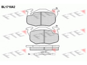 FTE BL1718A2 stabdžių trinkelių rinkinys, diskinis stabdys 
 Techninės priežiūros dalys -> Papildomas remontas
77 01 203 213