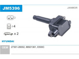 JANMOR JM5396 ritė, uždegimas 
 Kibirkšties / kaitinamasis uždegimas -> Uždegimo ritė
27301-26002