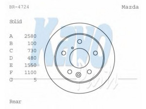 KAVO PARTS BR-4724 stabdžių diskas 
 Dviratė transporto priemonės -> Stabdžių sistema -> Stabdžių diskai / priedai
FC0126251, G0YD26251A, GM3926251A