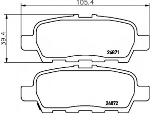 HELLA PAGID 8DB 355 014-561 stabdžių trinkelių rinkinys, diskinis stabdys 
 Techninės priežiūros dalys -> Papildomas remontas
D40609N00A, D4M609N00A, 5580077K00