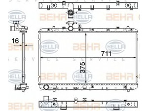 HELLA 8MK 376 762-741 radiatorius, variklio aušinimas 
 Aušinimo sistema -> Radiatorius/alyvos aušintuvas -> Radiatorius/dalys
17700-79J00