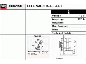DELCO REMY DRB6150 kintamosios srovės generatorius 
 Elektros įranga -> Kint. sr. generatorius/dalys -> Kintamosios srovės generatorius
13147093, 90561972, 9117936, 93177834