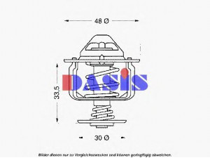 AKS DASIS 750646N termostatas, aušinimo skystis 
 Aušinimo sistema -> Termostatas/tarpiklis -> Thermostat