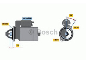 BOSCH 0 001 362 309 starteris
411 00 09 0007